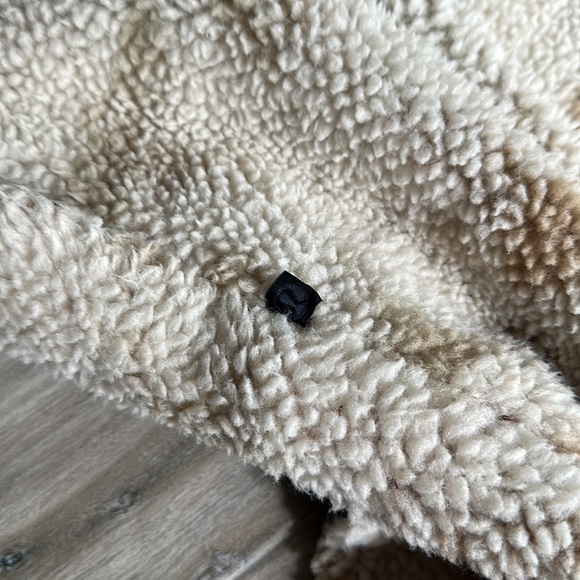 Lululemon lab Textured Fleece Coat Diamond Dye Light Ivory Dusty Bronze - Picture 11 of 11